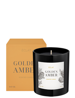 ÉCLAT GOLDEN AMBER kvapo parfumuota sojų vaško žvakė 280g.
