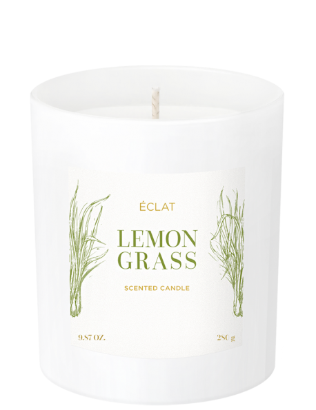 ÉCLAT LEMON GRASS kvapo parfumuota sojų vaško žvakė 280g.